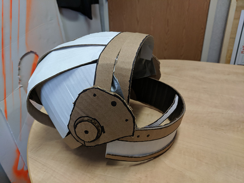 Cardboard Space Helmets