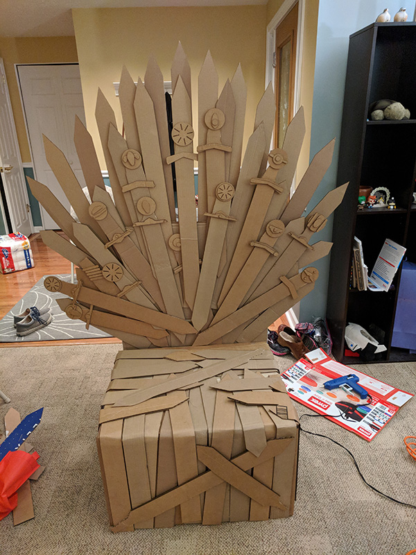 Cardboard Iron Throne